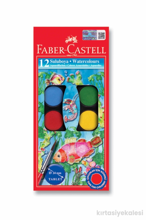 Faber-Castell Sulu Boya 12 Renk Küçük Boy