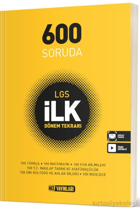 Hız Yayınları 8. Sınıf LGS 600 Soruda İlk Dönem Tekrarı