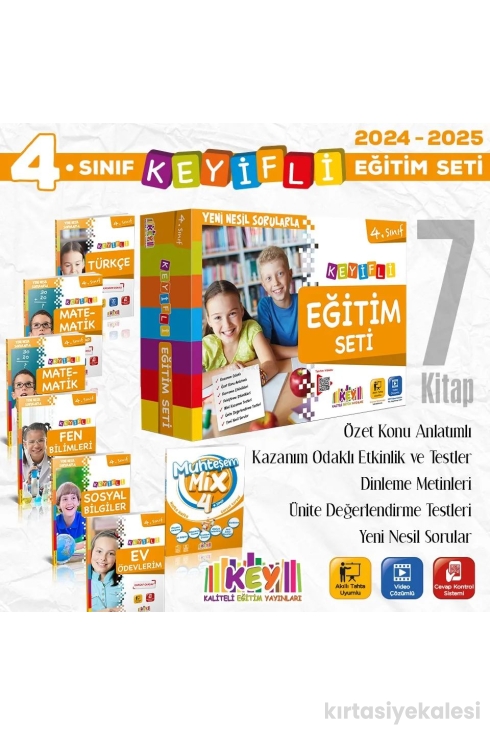 Key Kaliteli Eğitim Yayınları 4. Sınıf Keyifli Eğitim Seti 6 Kitap + Muhteşem Mix