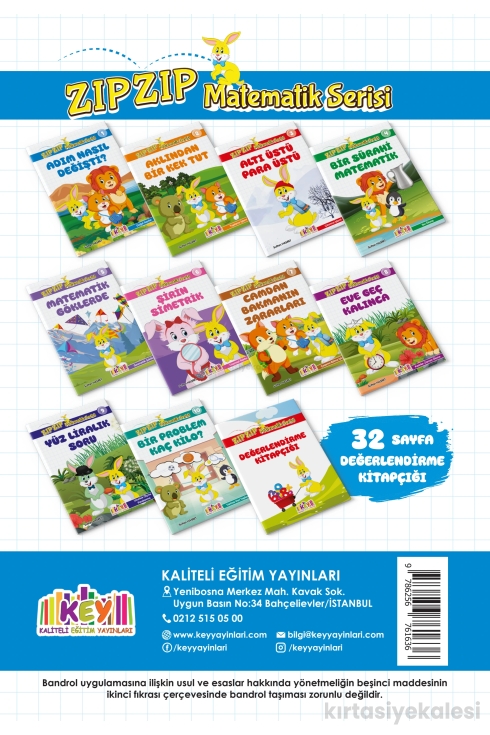 Key Kaliteli Eğitim Yayınları Zıpzıp Matematik Hikâye Serisi (10 Kitap + HDS)