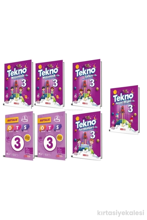 Kırmızı Beyaz Yayıncılık 3. Sınıf Tekno Tüm Dersler Eğitim Seti 7 Kitap (Teknolojik Eğitim Destekli)