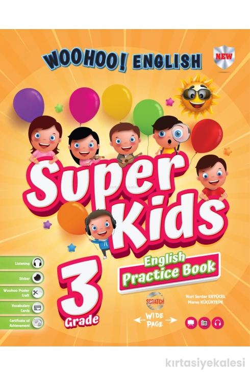 Kırmızı Beyaz Yayıncılık 3. Sınıf Woohoo! English Super Kids (Practice Book+ Workbook + Unit Test Book)