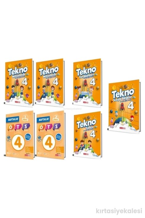 Kırmızı Beyaz Yayıncılık 4. Sınıf Tekno Tüm Dersler Eğitim Seti 7 Kitap (Teknolojik Eğitim Destekli)