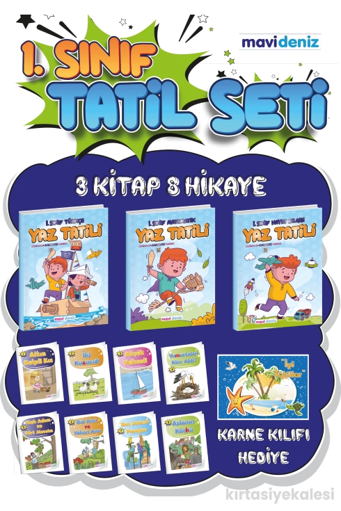 Mavi Deniz 1. Sınıf Yaz Tatil Kitabı Seti