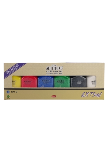 Artdeco Akrilik Boya 6x75ml Canlı Renkler