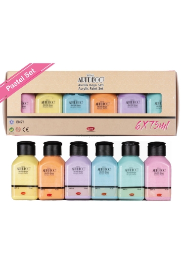 Artdeco Akrilik Boya 6x75ml Pastel Renkler