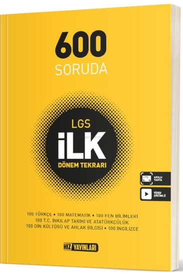 Hız Yayınları 8. Sınıf LGS 600 Soruda İlk Dönem Tekrarı