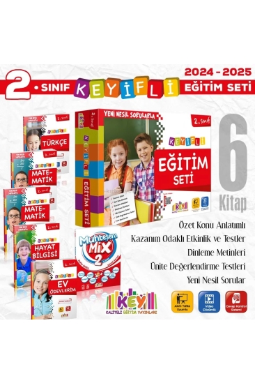 Key Kaliteli Eğitim Yayınları 2. Sınıf Keyifli Eğitim Seti 5 Kitap + Muhteşem Mix