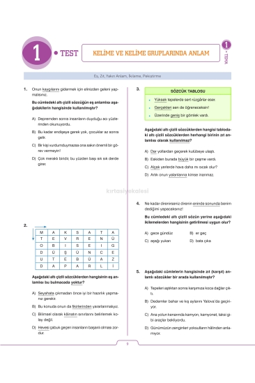 Key Kaliteli Eğitim Yayınları 5. Sınıf Tüm Dersler Soru Bankası