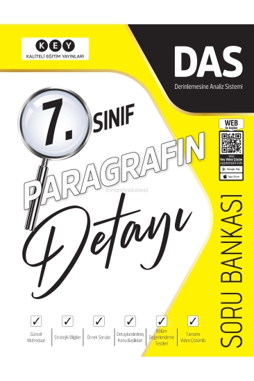 Key Kaliteli Eğitim Yayınları 7. Sınıf Paragrafın Detayı Soru Bankası