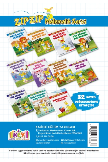 Key Kaliteli Eğitim Yayınları Zıpzıp Matematik Hikâye Serisi (10 Kitap + HDS)