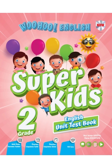 Kırmızı Beyaz Yayıncılık 2. Sınıf Woohoo! English Super Kids (Practice Book+ Workbook + Unit Test Book)