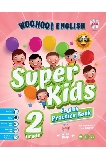 Kırmızı Beyaz Yayıncılık 2. Sınıf Woohoo! English Super Kids (Practice Book+ Workbook + Unit Test Book)