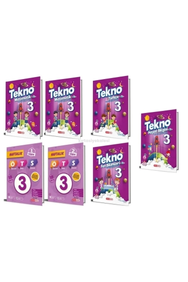 Kırmızı Beyaz Yayıncılık 3. Sınıf Tekno Tüm Dersler Eğitim Seti 7 Kitap (Teknolojik Eğitim Destekli)