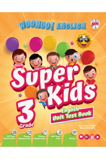 Kırmızı Beyaz Yayıncılık 3. Sınıf Woohoo! English Super Kids (Practice Book+ Workbook + Unit Test Book)