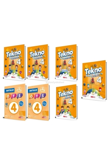 Kırmızı Beyaz Yayıncılık 4. Sınıf Tekno Tüm Dersler Eğitim Seti 7 Kitap (Teknolojik Eğitim Destekli)