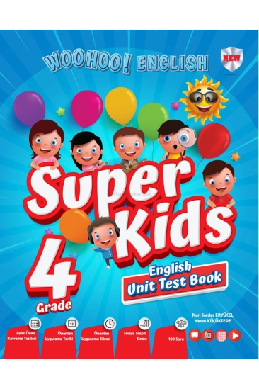 Kırmızı Beyaz Yayıncılık 4. Sınıf Woohoo! English Super Kids (Practice Book+ Workbook + Unit Test Book)