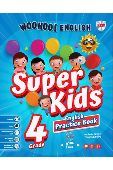 Kırmızı Beyaz Yayıncılık 4. Sınıf Woohoo! English Super Kids (Practice Book+ Workbook + Unit Test Book)